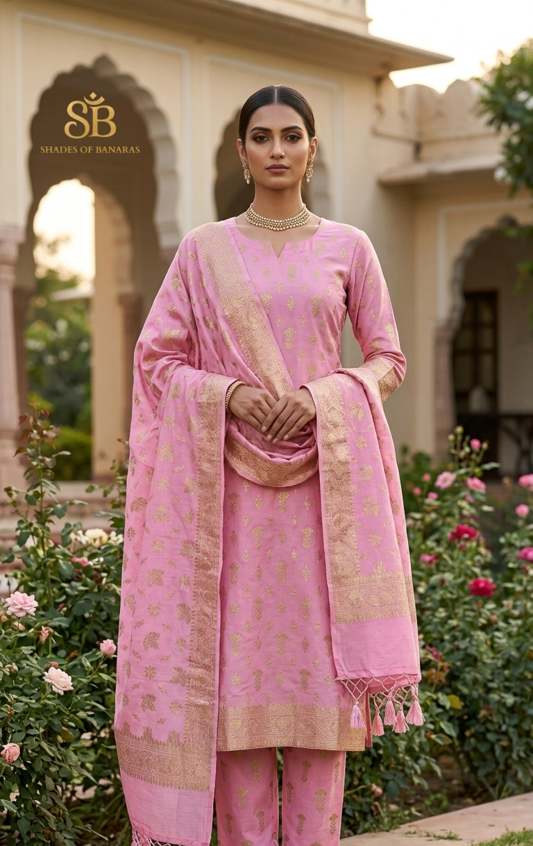 The L’Étoile Rose Pure Katan Silk Handloom Heirloom Suit Set