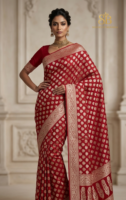 Rossa Regale Butis Couture Pure Chiffon Banarasi Saree