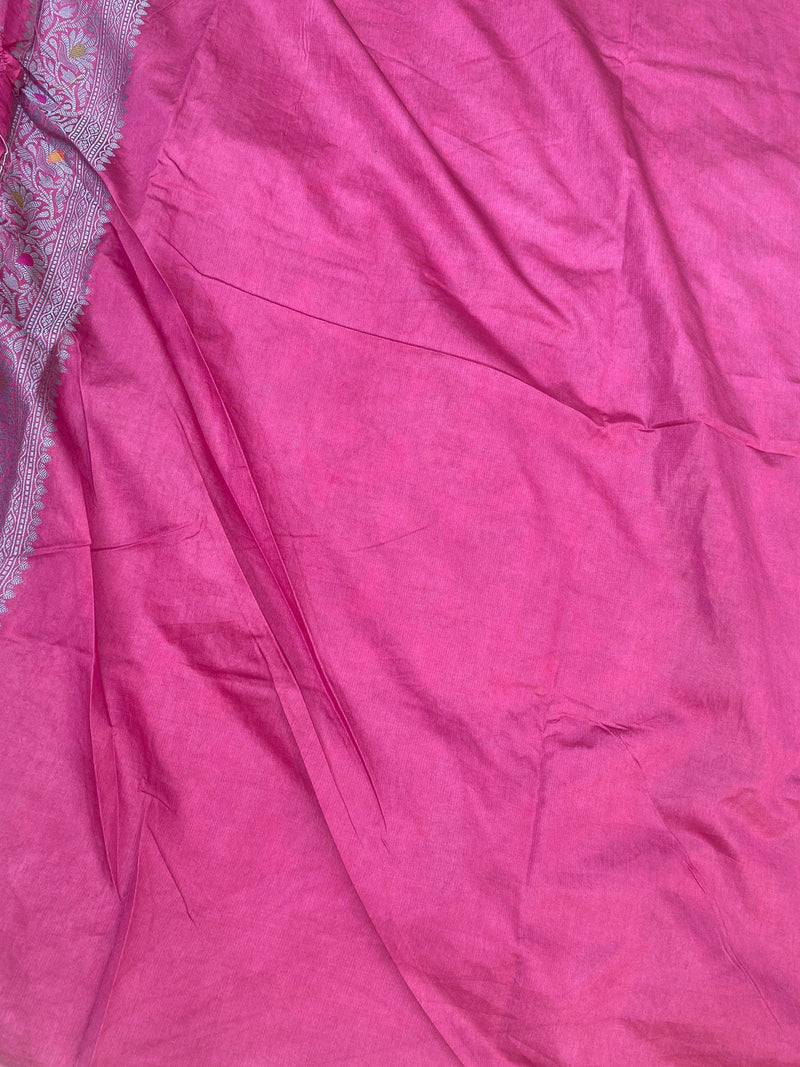 Handwoven Light Purple Banarasi Silk Sari by Shades Of Benares - banarasi - banarasi saree shop