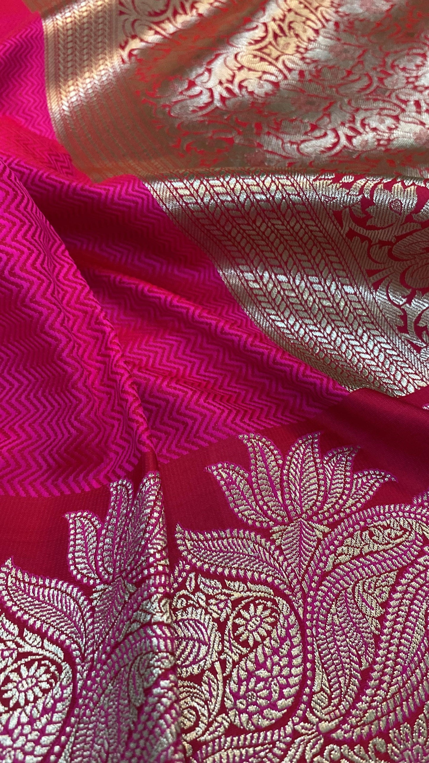 Handwoven Pink Pure Banarasi Silk Sari by Shades Of Benares - banarasi - banarasi saree shop