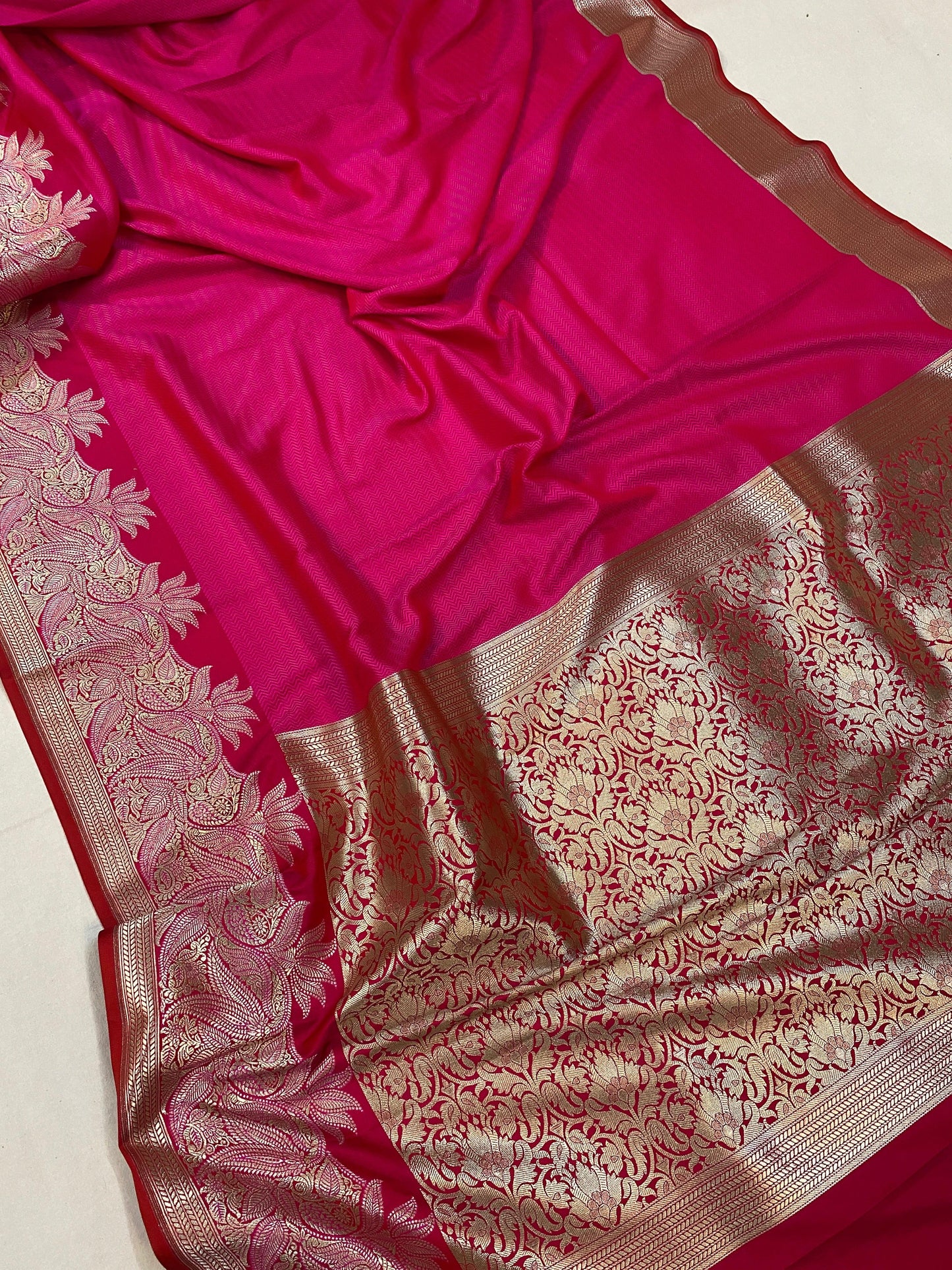 Handwoven Pink Pure Banarasi Silk Sari by Shades Of Benares - banarasi - banarasi saree shop