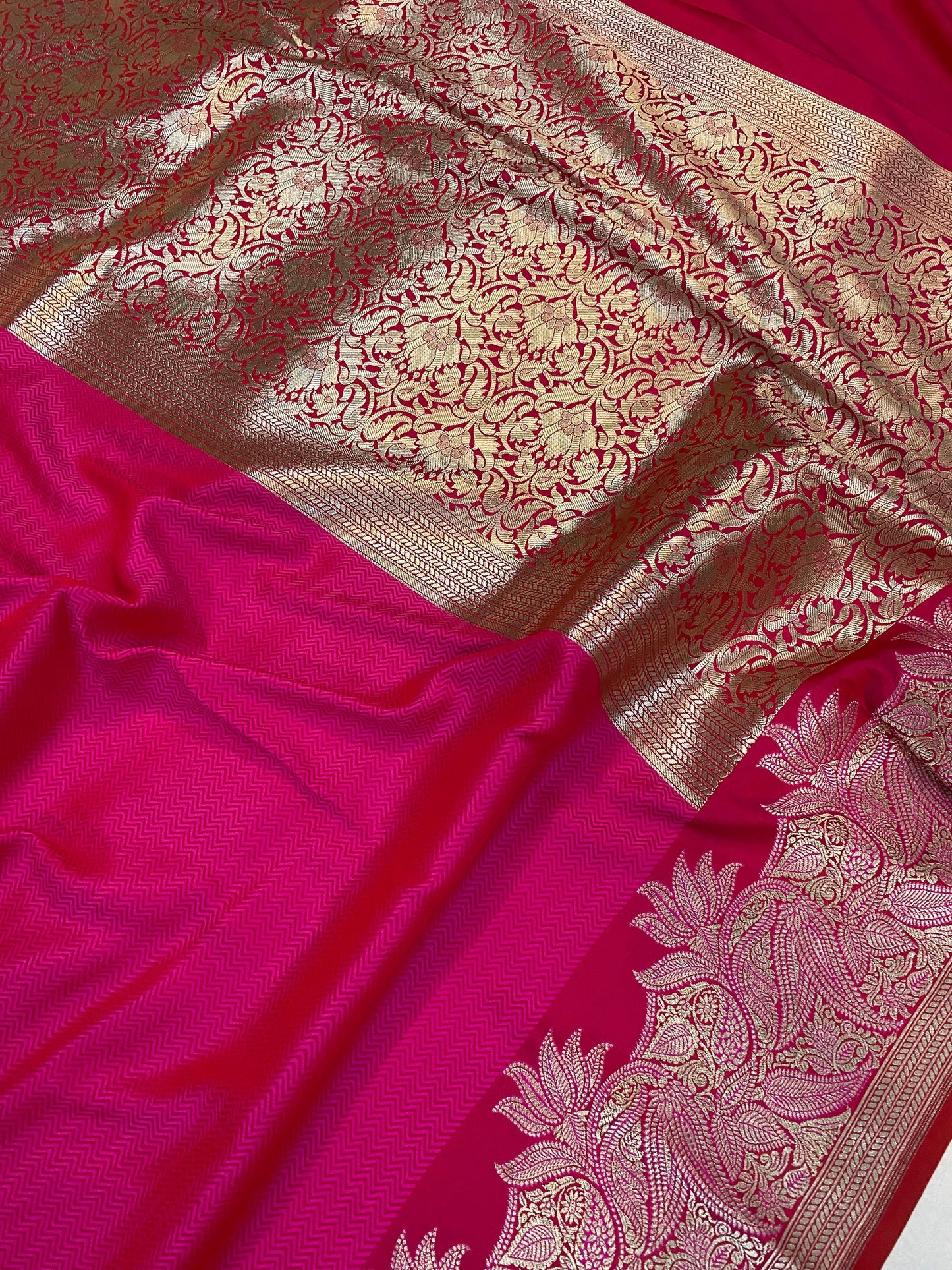 Handwoven Pink Pure Banarasi Silk Sari by Shades Of Benares - banarasi - banarasi saree shop