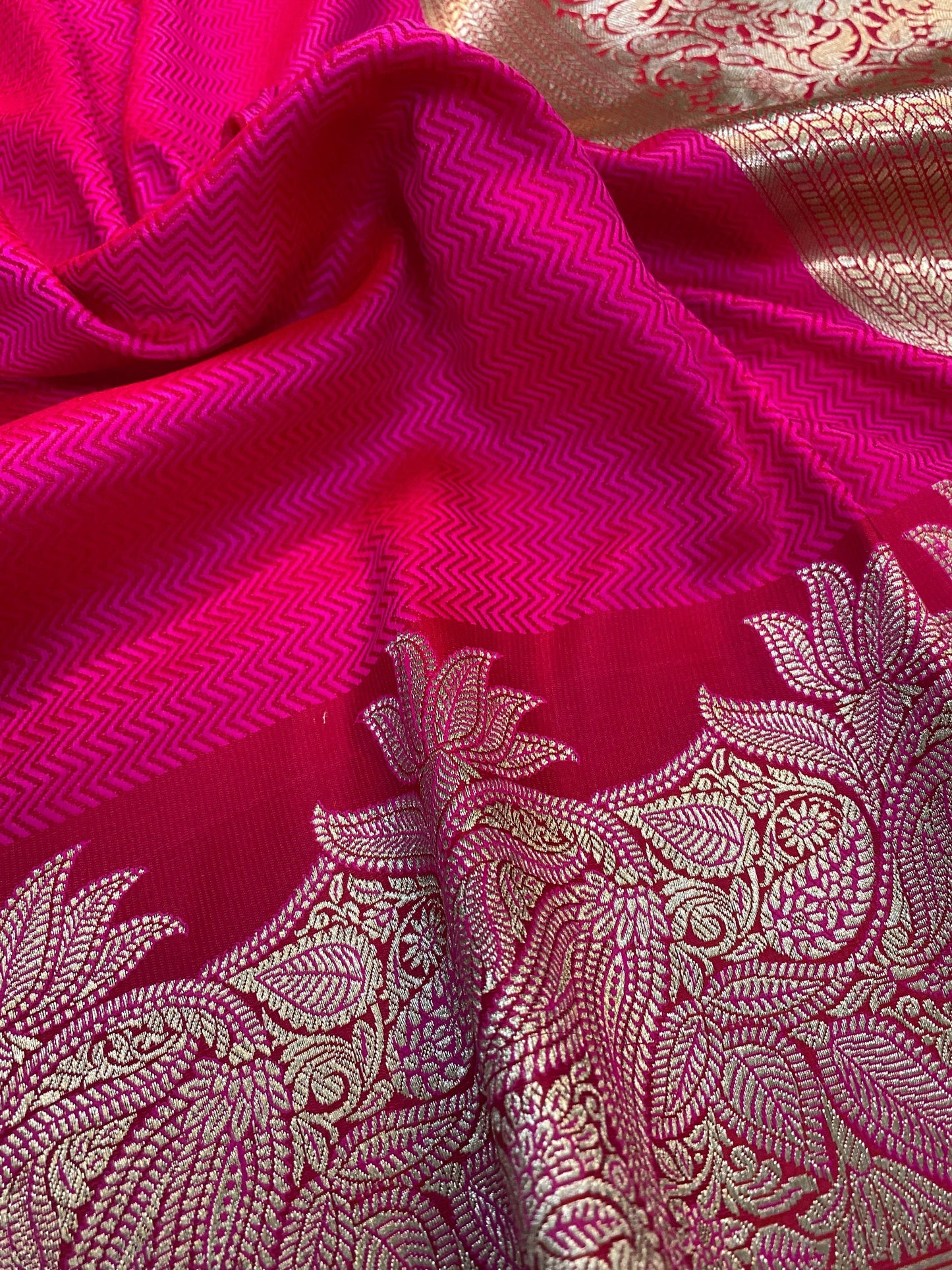 Handwoven Pink Pure Banarasi Silk Sari by Shades Of Benares - banarasi - banarasi saree shop