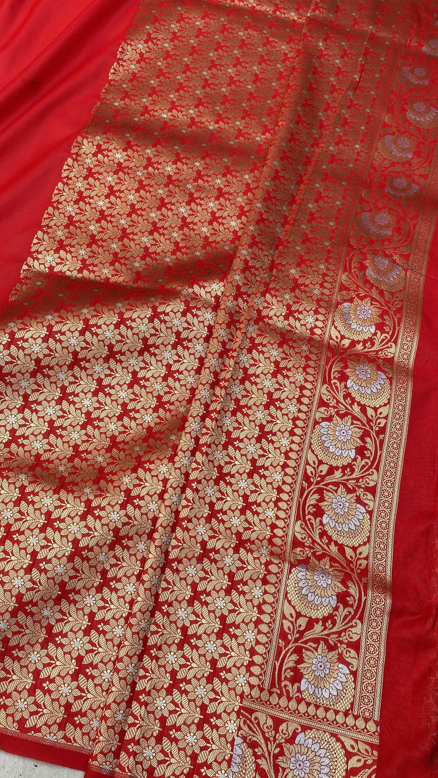 Handwoven Rangkaat Pure Banarasi Silk Sari by Shades Of Benares - banarasi - banarasi saree shop