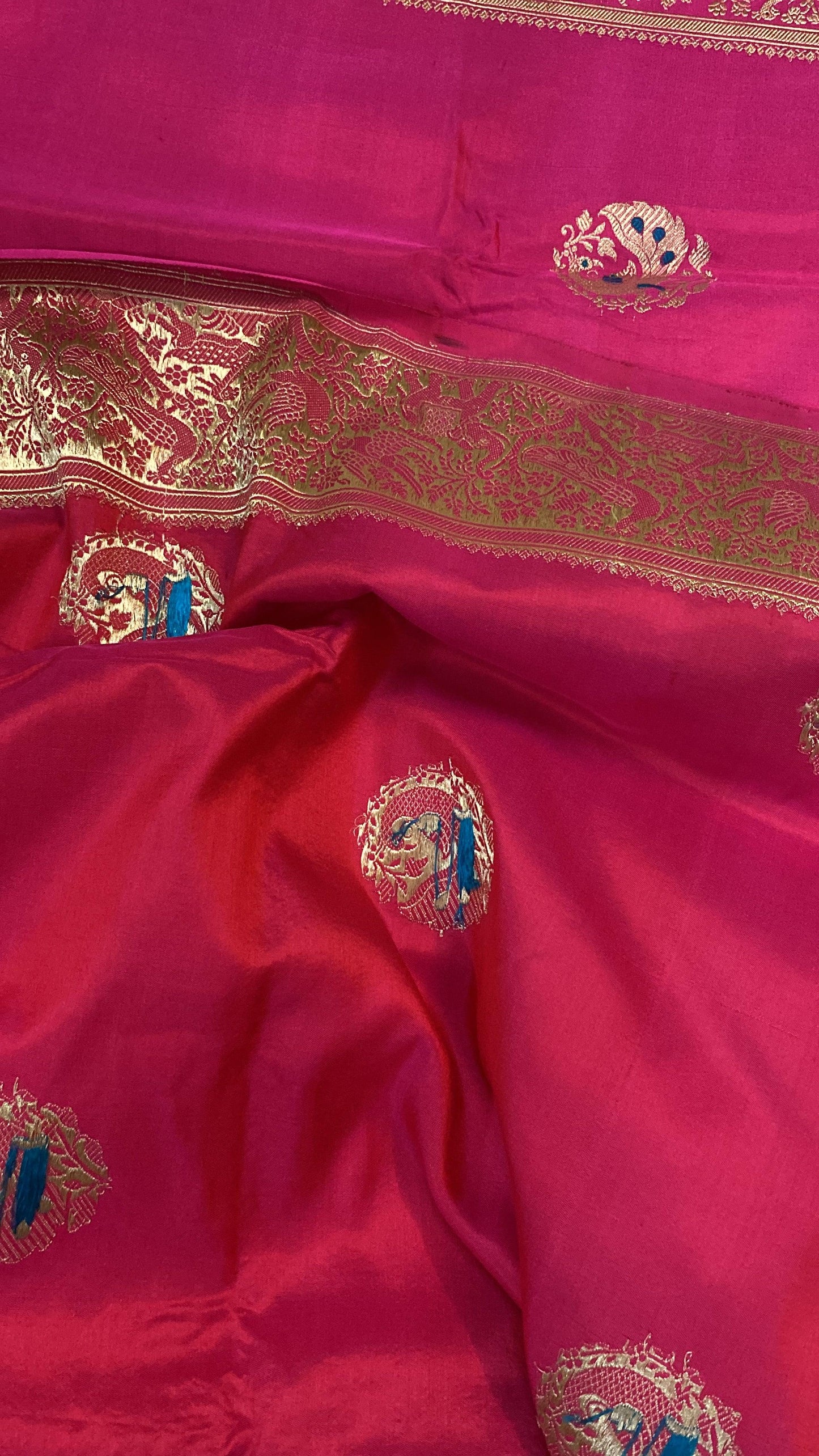 Kadhwa Rani Pink Pure Banarasi Silk Sari by Shades Of Benares - banarasi - banarasi saree shop