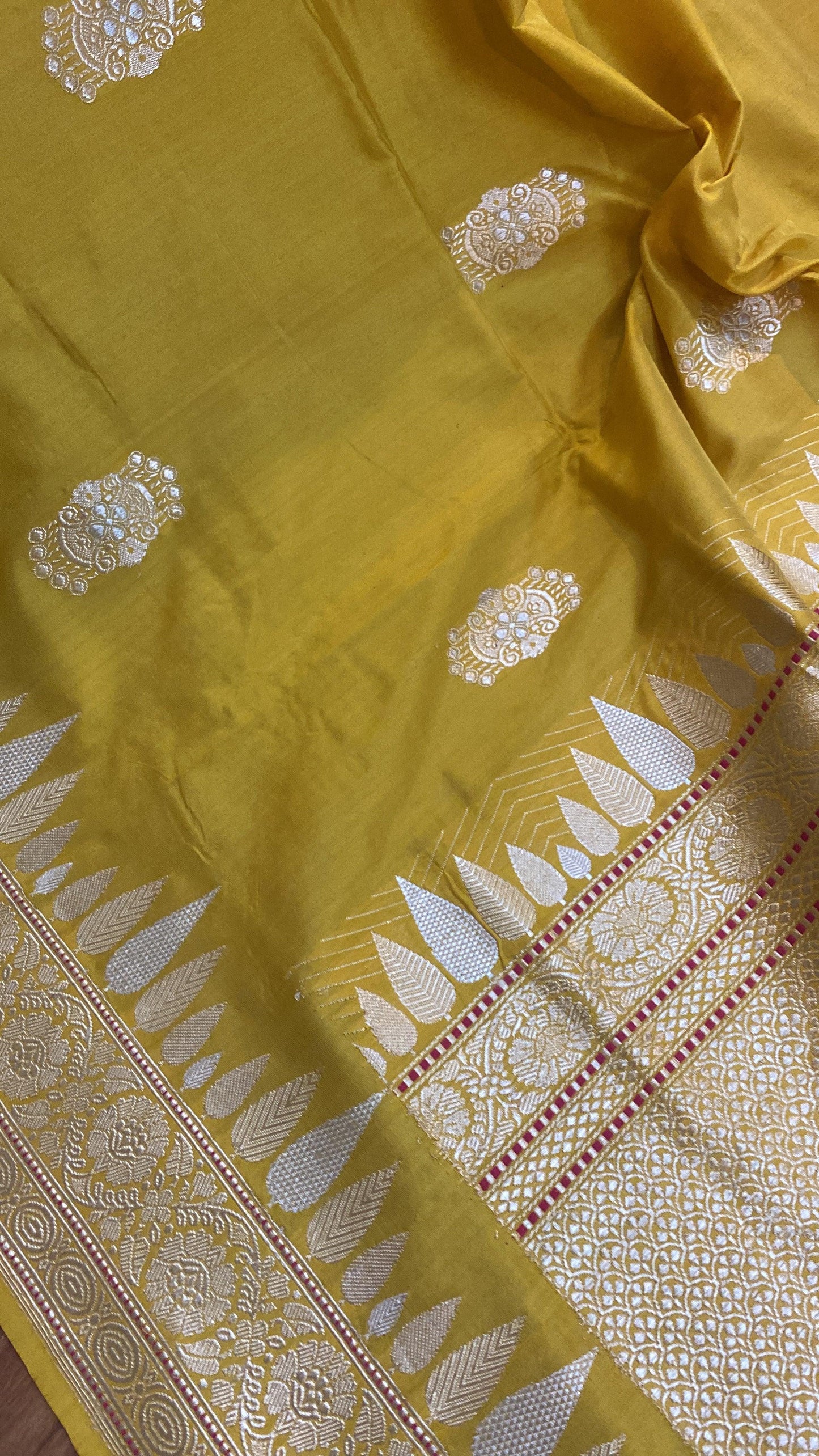 Kadhwa Yellow Pure Banarasi Silk Sari by Shades Of Benares - banarasi - banarasi saree shop