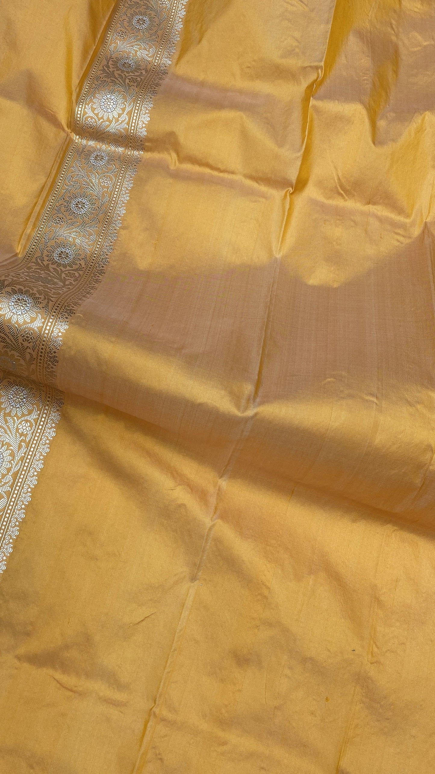 Kadhwa Yellow Pure Banarasi Silk Sari by Shades Of Benares - banarasi - banarasi saree shop