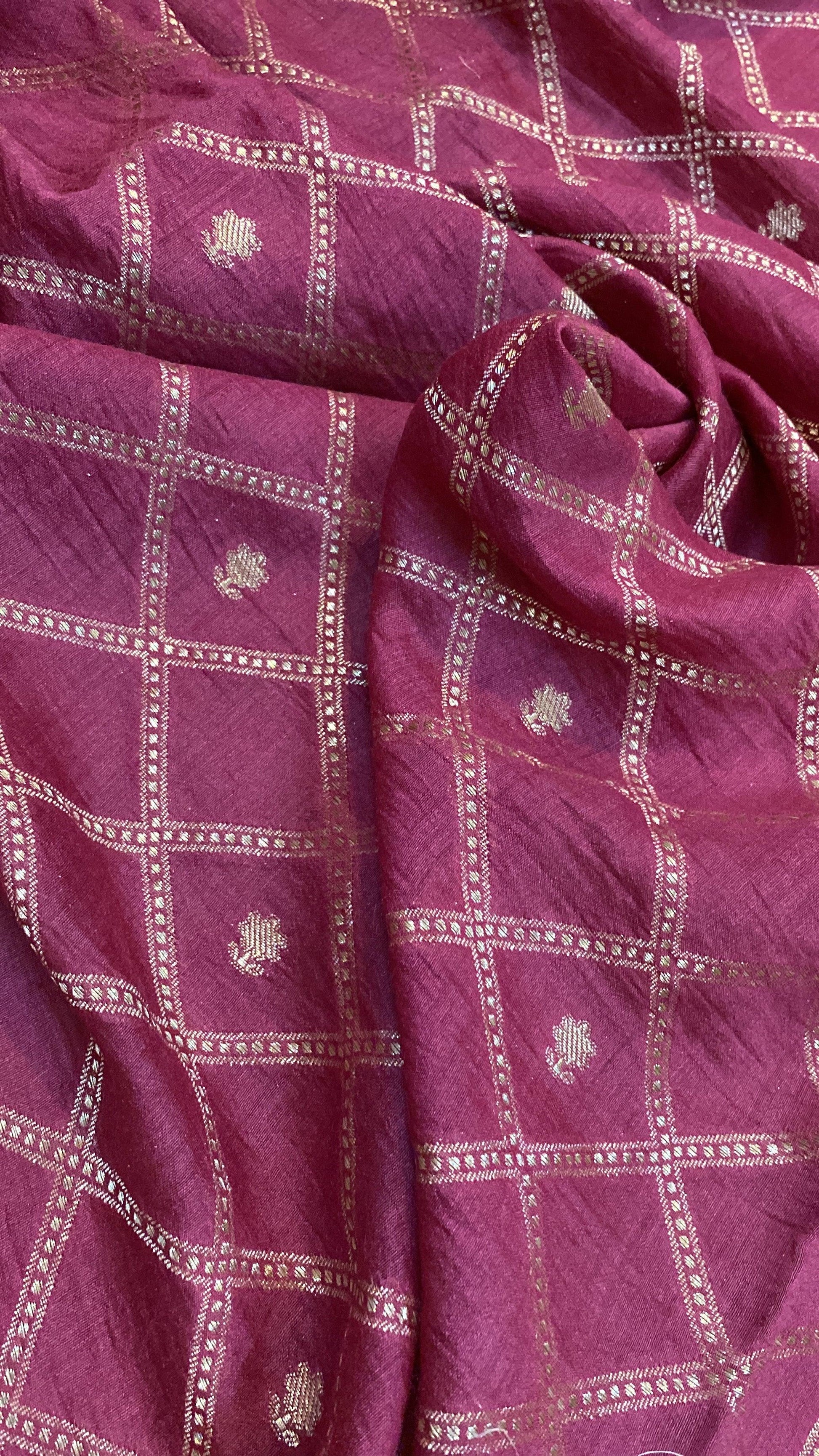 Luxurious Elegance: Pink Moonga Pure Silk Handloom Banarasi Sari by Shades Of Benares - banarasi - banarasi saree shop