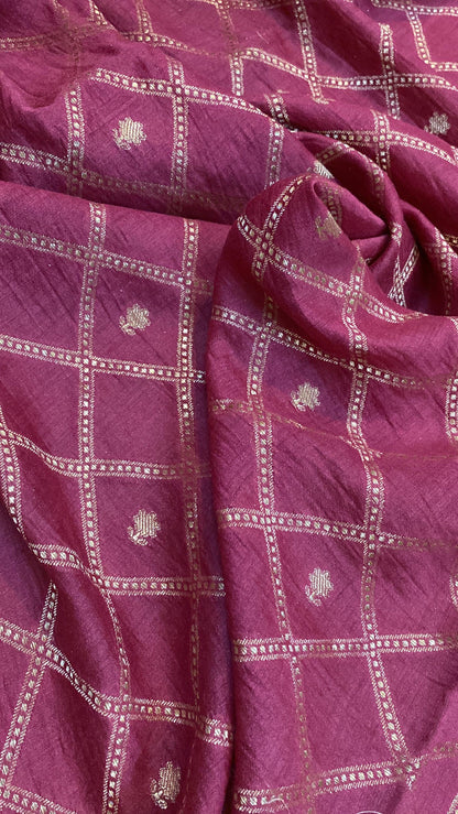 Luxurious Elegance: Pink Moonga Pure Silk Handloom Banarasi Sari by Shades Of Benares - banarasi - banarasi saree shop