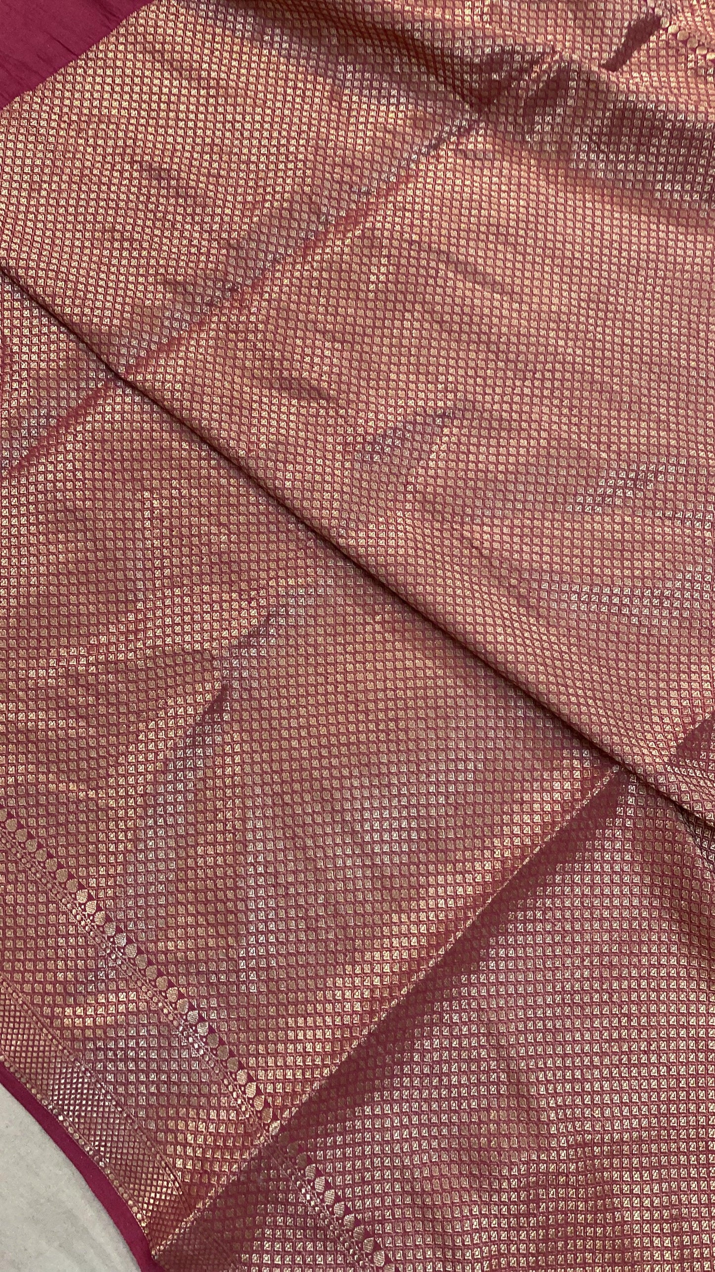 Luxurious Elegance: Pink Moonga Pure Silk Handloom Banarasi Sari by Shades Of Benares - banarasi - banarasi saree shop