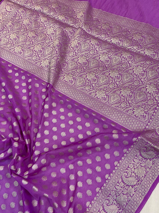 Luxurious Handloom Banarasi Cotton Silk Sari by Shades Of Benares - banarasi - banarasi saree shop