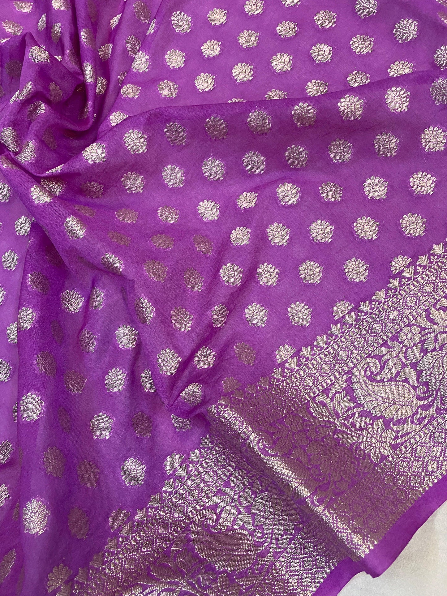 Luxurious Handloom Banarasi Cotton Silk Sari by Shades Of Benares - banarasi - banarasi saree shop