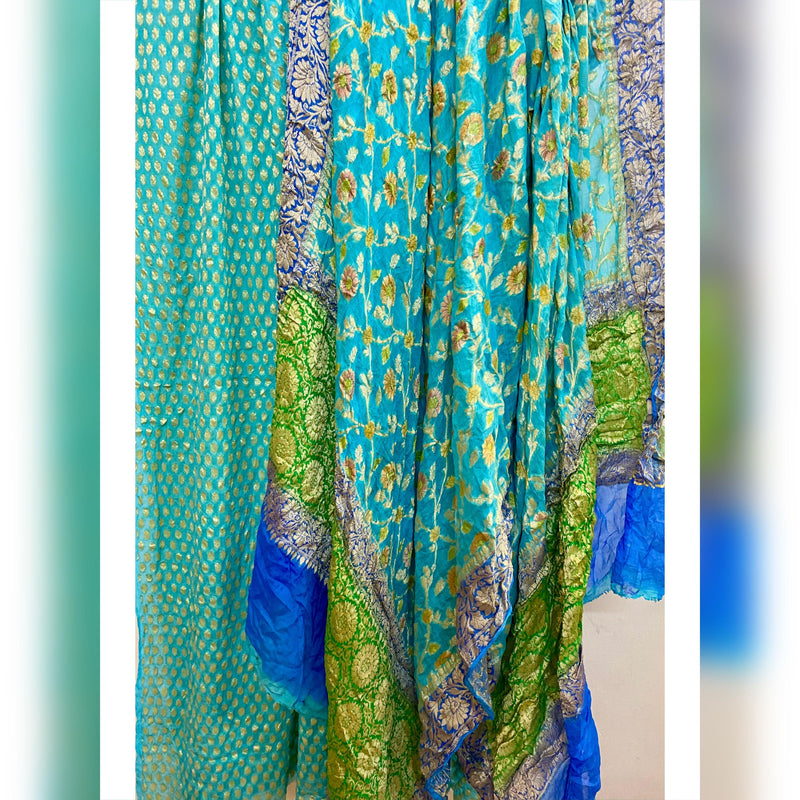 Luxurious Khaddi Georgette Fabric - Shades Of Benares