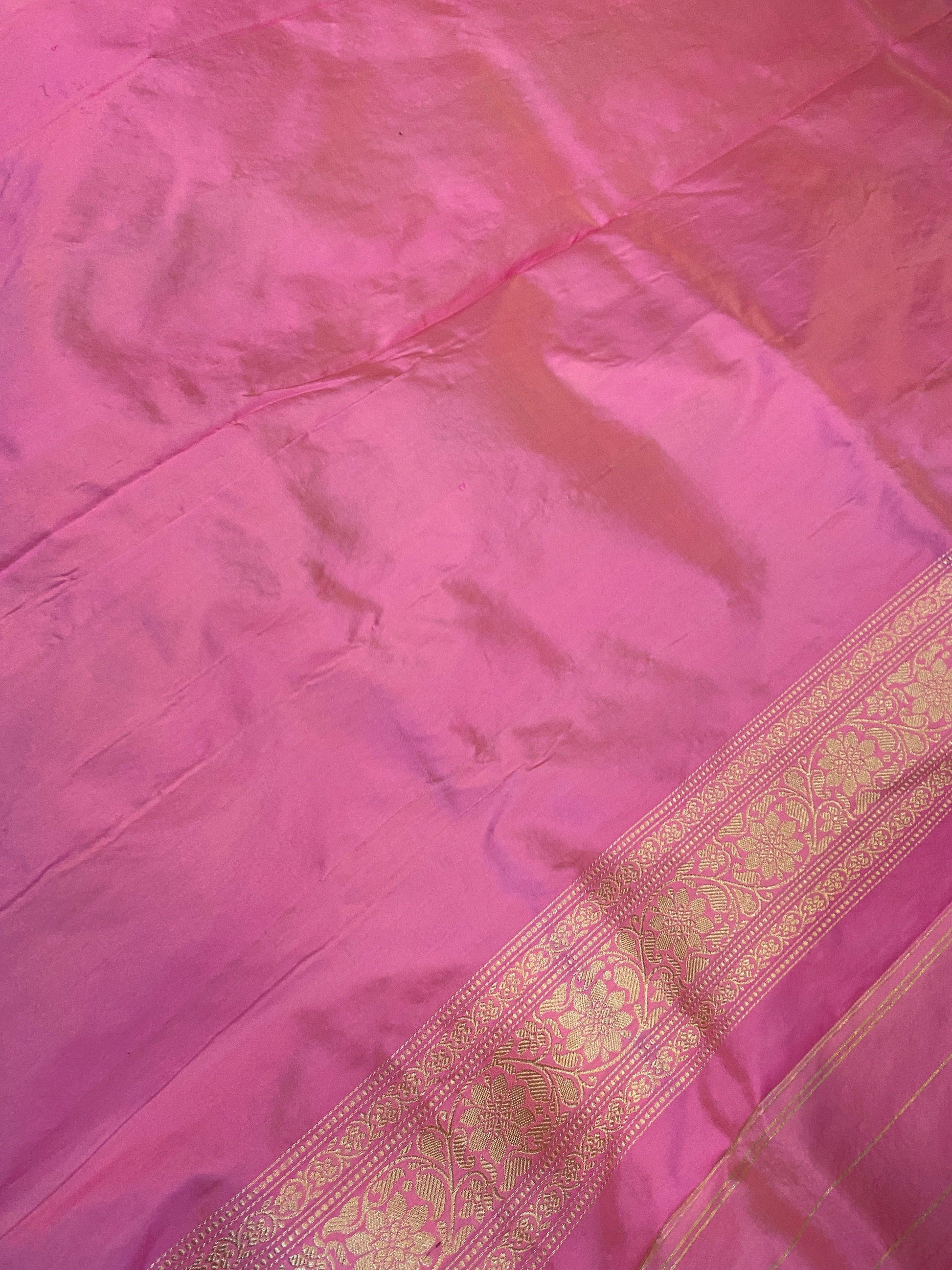 Luxurious Minakari Pink Kadhwa Handloom Banarasi Pure Silk Saree by Shades Of Benares - banarasi - banarasi saree shop