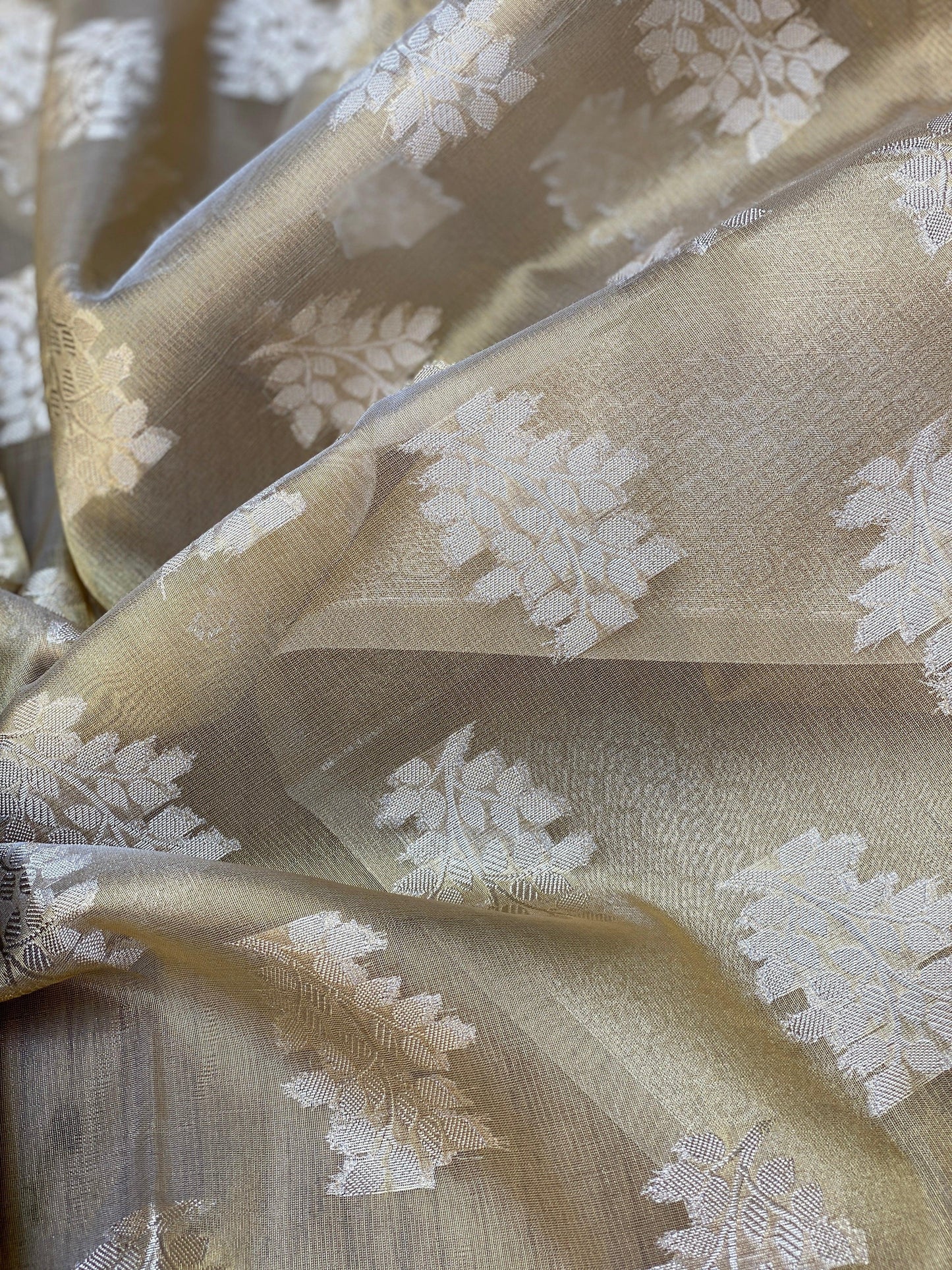 Opulent Banarasi Golden Tissue Silk Handloom Saree by Shades Of Benares - banarasi - banarasi saree shop