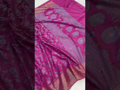 Handwoven Light Purple Banarasi Silk Sari