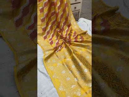 Handwoven Rangkaat Pure Banarasi Silk Sari