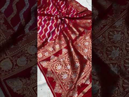 Handwoven Rangkaat Pure Banarasi Silk Sari