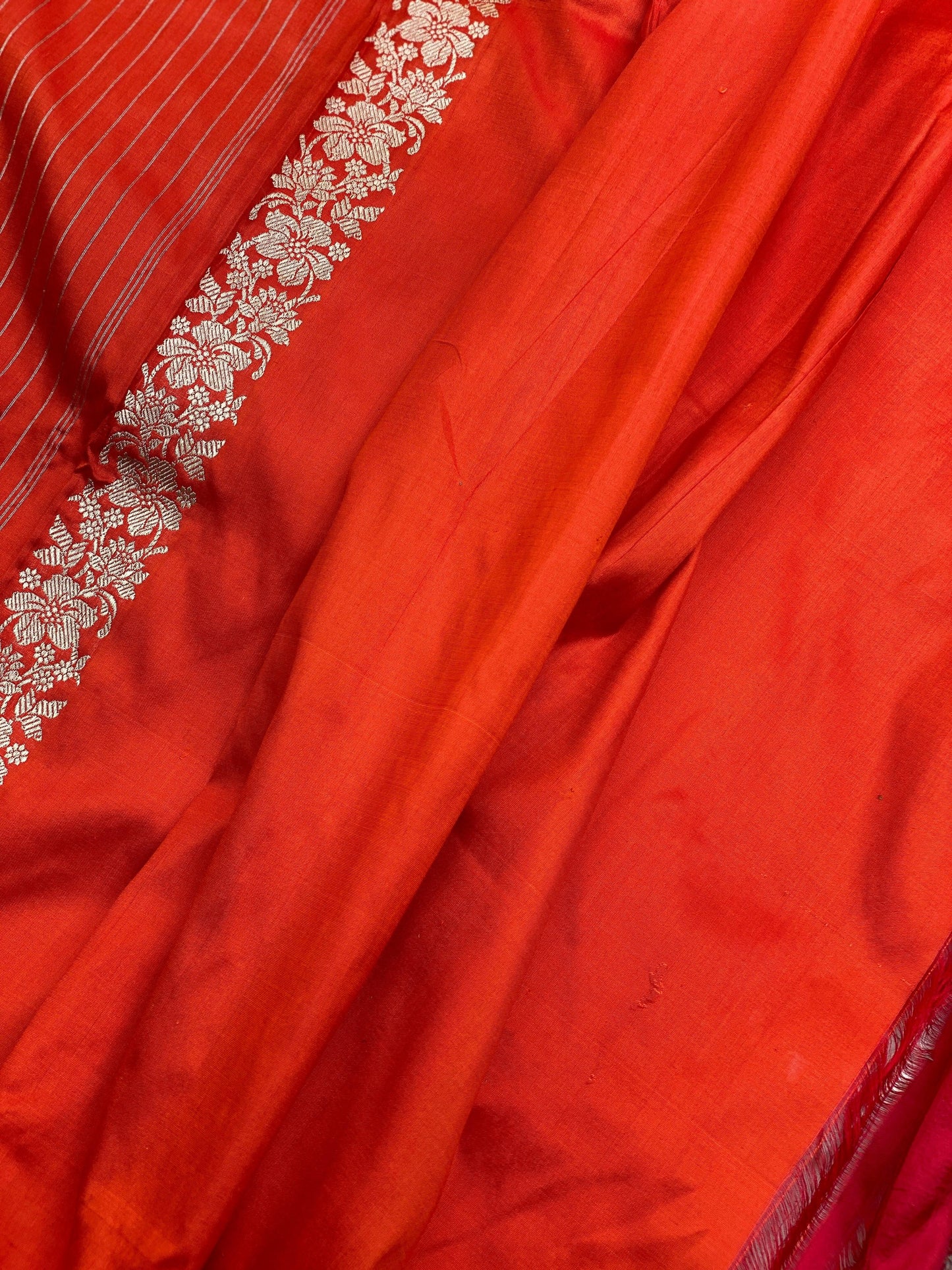 Regal Red Kadhwa Sona Rupa Saree ! Exquisite Shikargaah Weave by Shades Of Benares - banarasi - banarasi saree shop