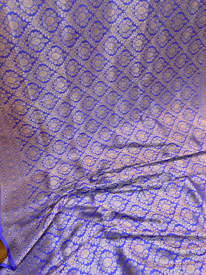 Purple Pure Banarasi Katan Silk Handloom Saree by Shades Of Benares - banarasi - banarasi saree shop