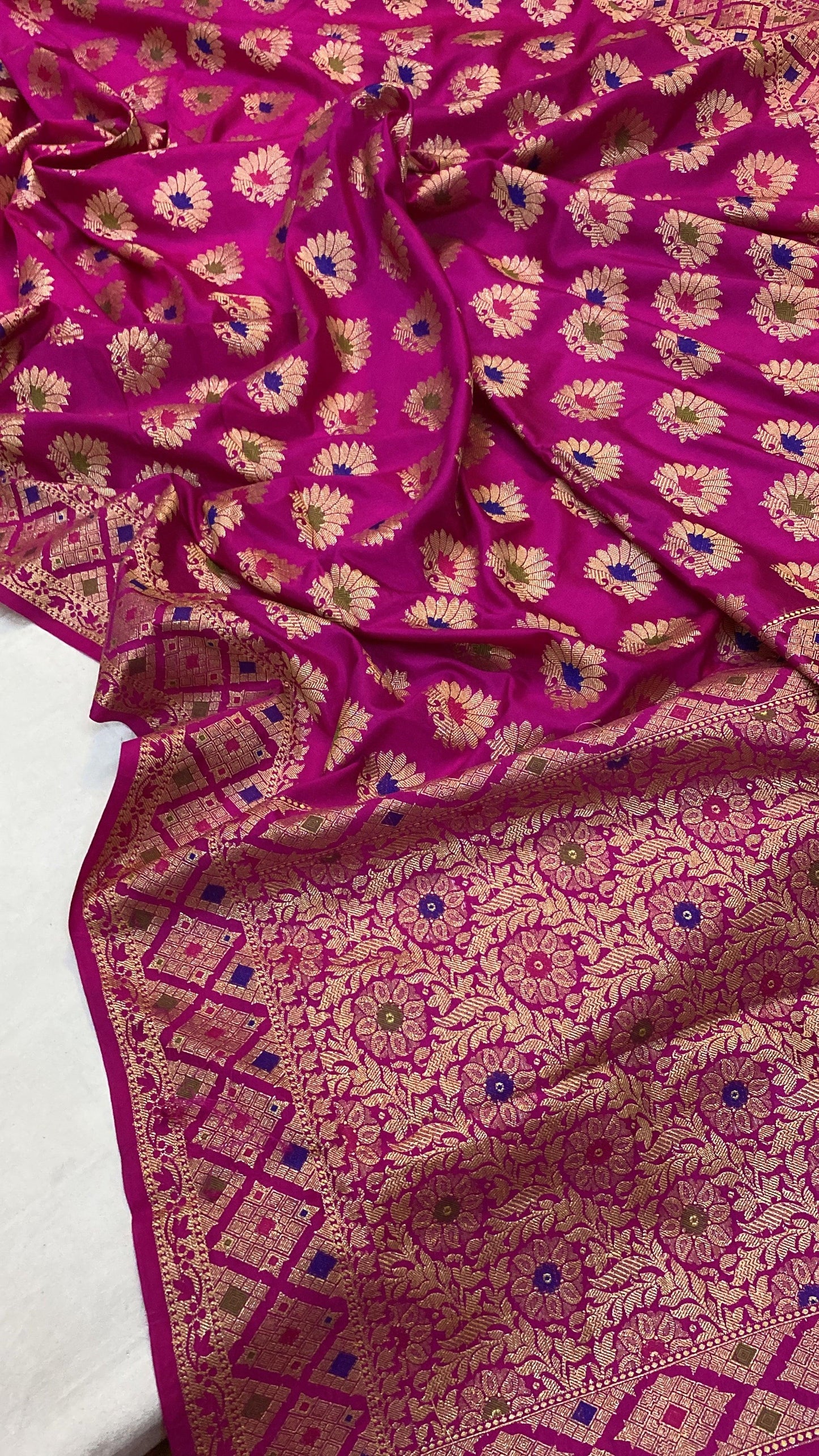 Pink Katan Soft Silk Handloom Banarasi Saree by Shades Of Benares - banarasi - banarasi saree shop