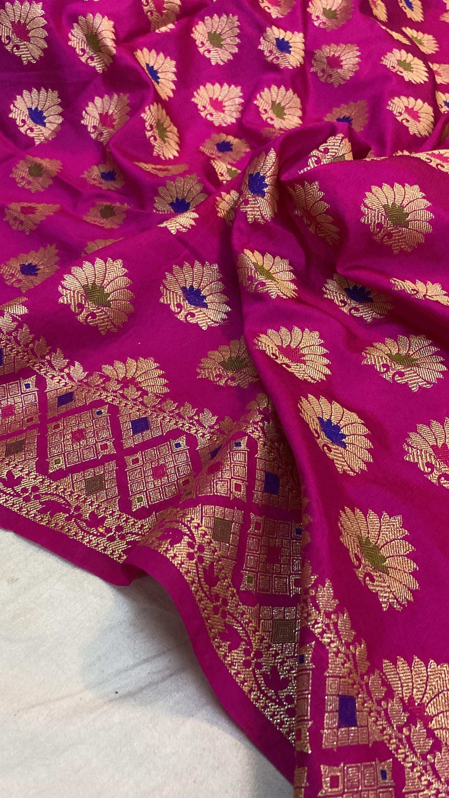 Pink Katan Soft Silk Handloom Banarasi Saree by Shades Of Benares - banarasi - banarasi saree shop