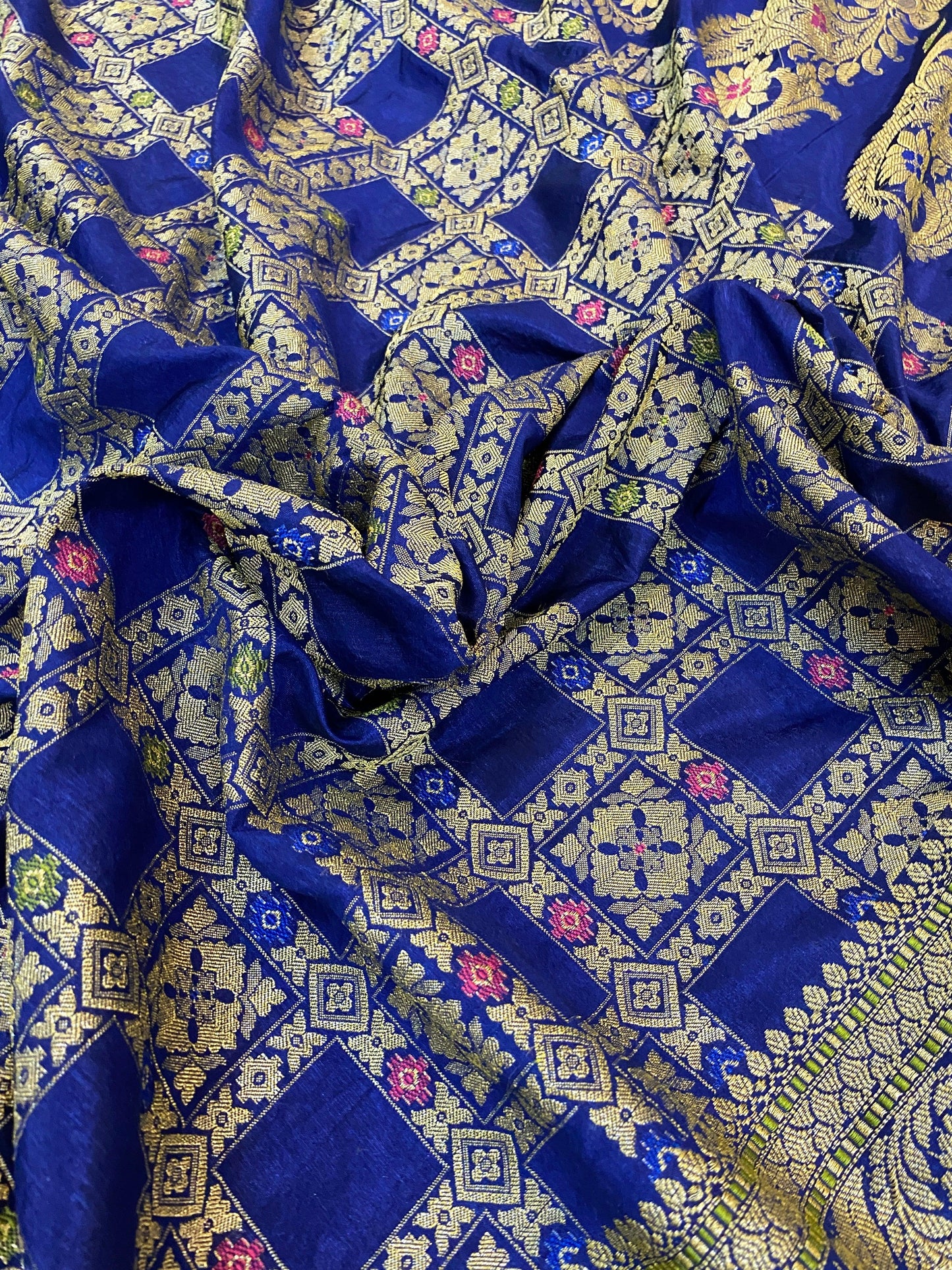 Blue Banarasi Katan Soft Silk Handloom Saree by Shades Of Benares - banarasi - banarasi saree shop