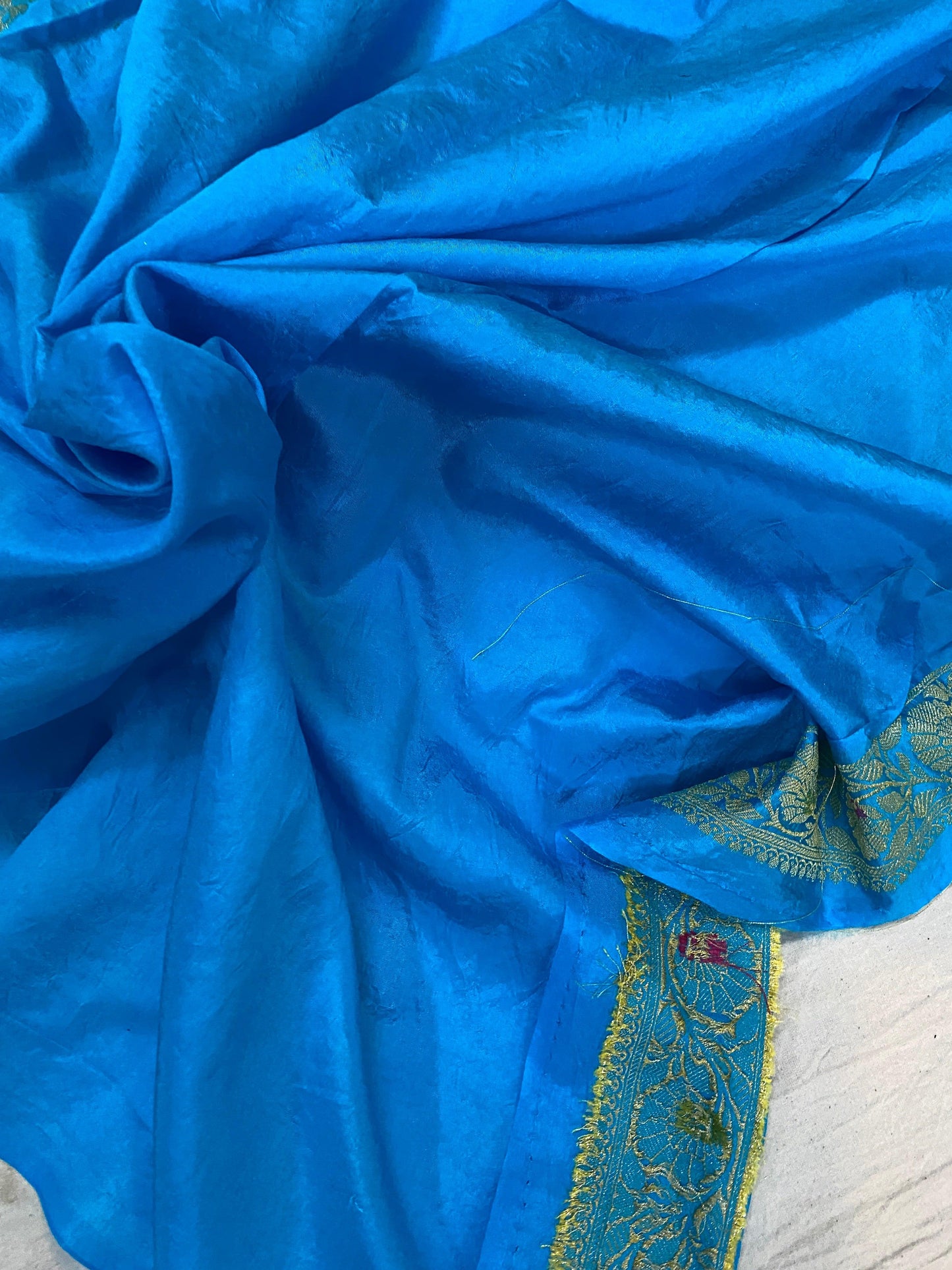 Blue Banarasi Katan Soft Silk Handloom Saree by Shades Of Benares - banarasi - banarasi saree shop