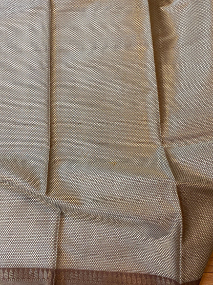 Creme Handloom Katan Soft Silk Banarasi Saree by Shades Of Benares - banarasi - banarasi saree shop