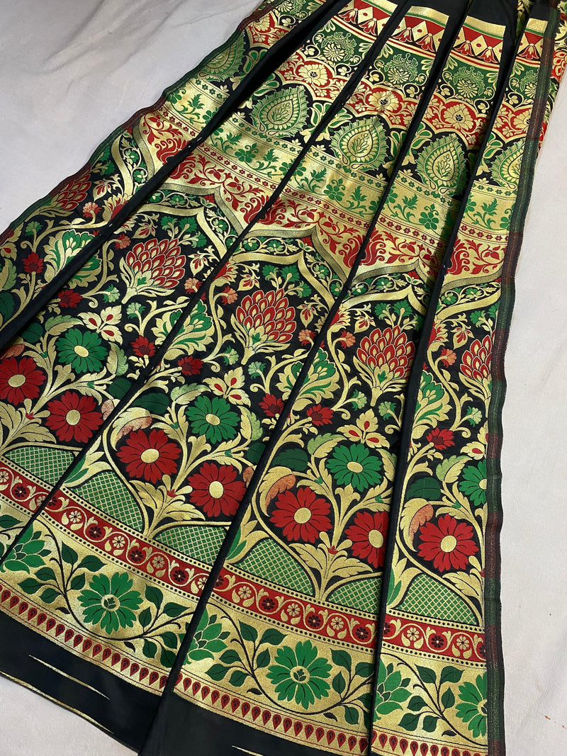 Banarasi Katan Silk Handloom LehengaVKJ05B11 - Shades Of Benares