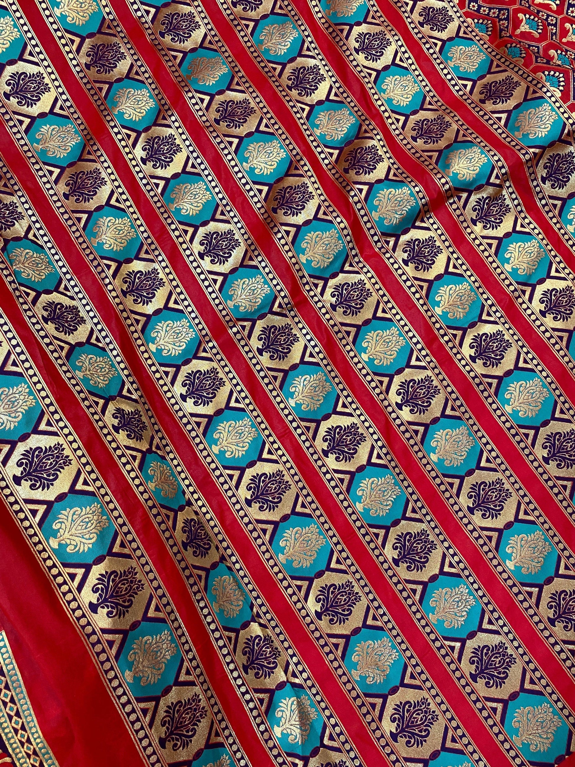 Banarasi Katan Silk Handloom LehengaVKJ05B2 by Shades Of Benares - banarasi - banarasi saree shop