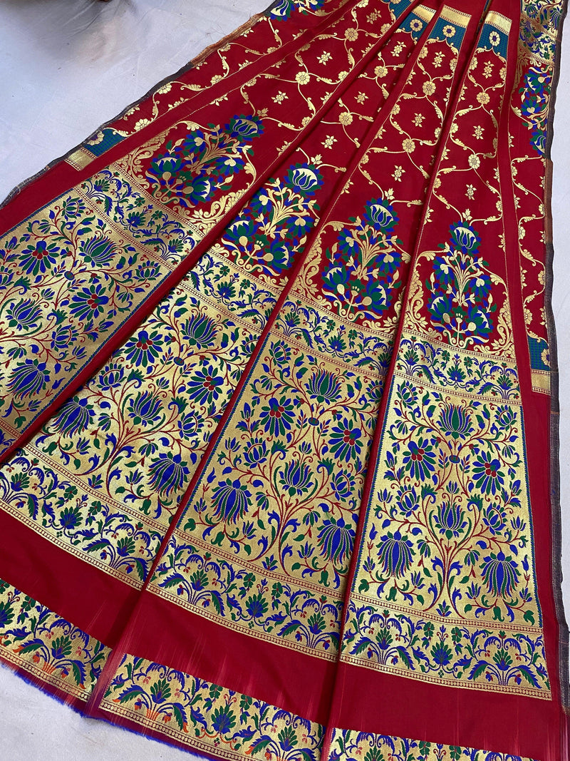Banarasi Katan Silk Handloom LehengaVKJ05B4 - Shades Of Benares