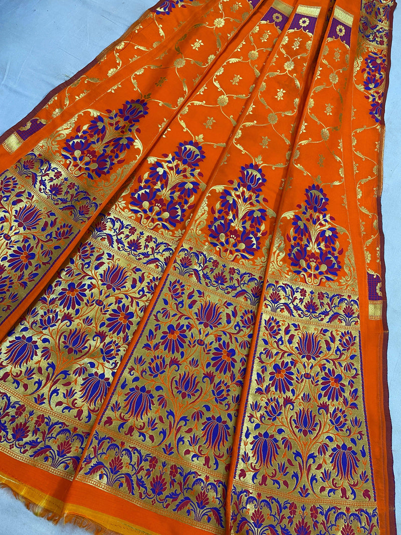 Banarasi Katan Silk Handloom LehengaVKJ05B8 - Shades Of Benares