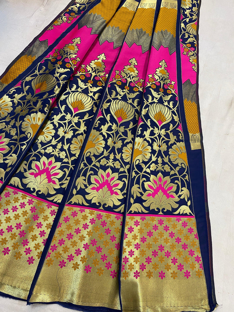 Banarasi Katan Silk Handloom LehengaVKJ05B9 - Shades Of Benares