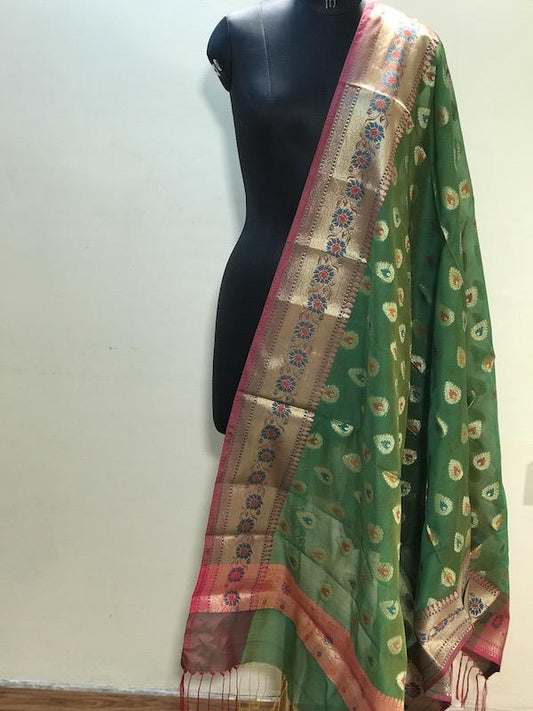 Banarasi Silk Handloom Dupatta (J01) by Shades Of Benares - banarasi - banarasi saree shop