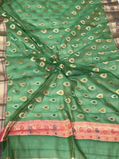 Banarasi Silk Handloom Dupatta (J01) by Shades Of Benares - banarasi - banarasi saree shop