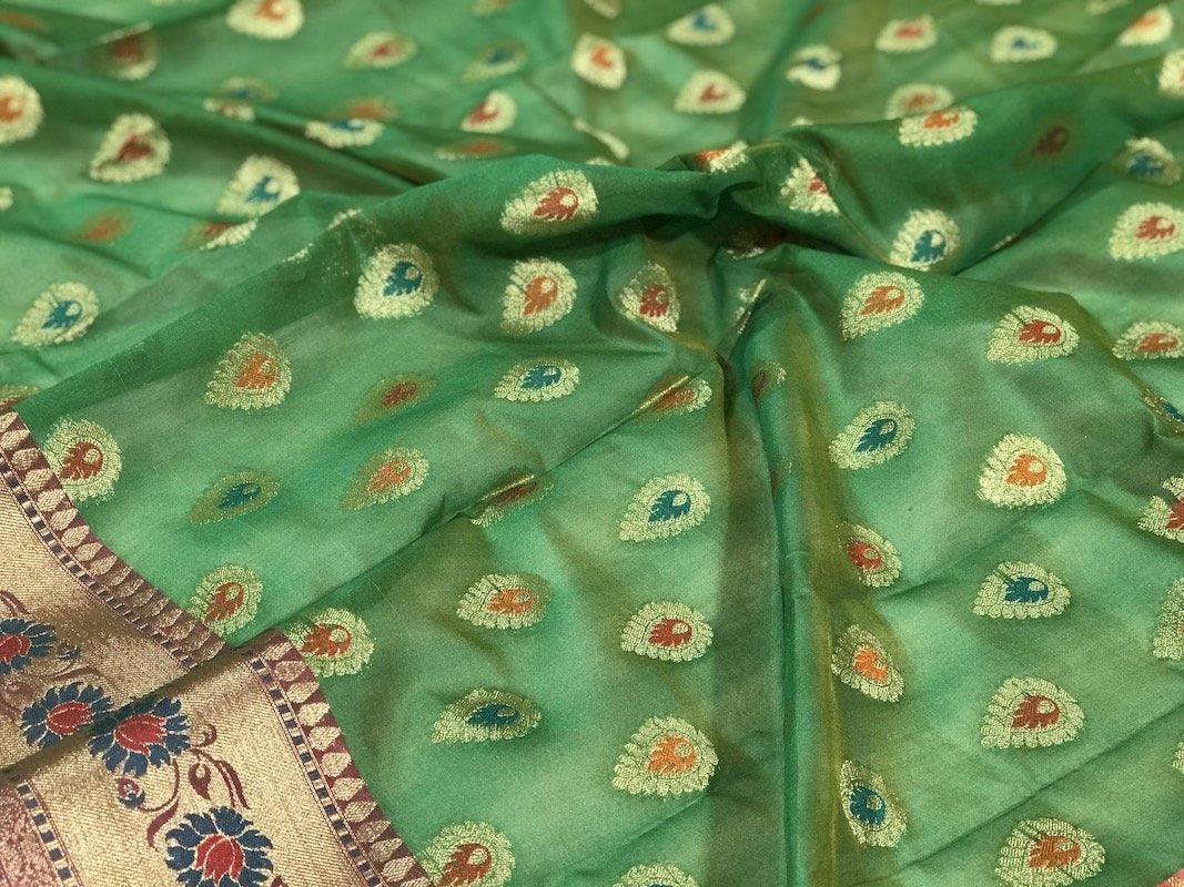 Banarasi Silk Handloom Dupatta (J01) by Shades Of Benares - banarasi - banarasi saree shop