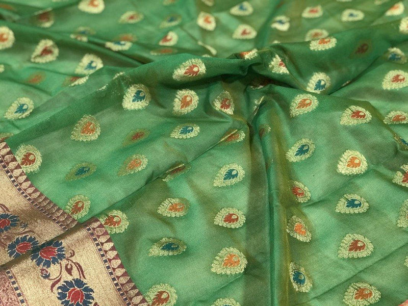 Banarasi Silk Handloom Dupatta (J01) - Shades Of Benares