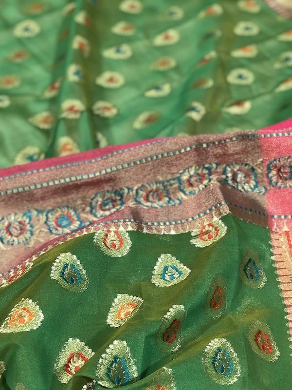 Banarasi Silk Handloom Dupatta (J01) - Shades Of Benares