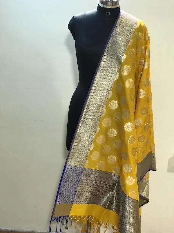 Banarasi Silk Handloom Dupatta (K12) - Shades Of Benares