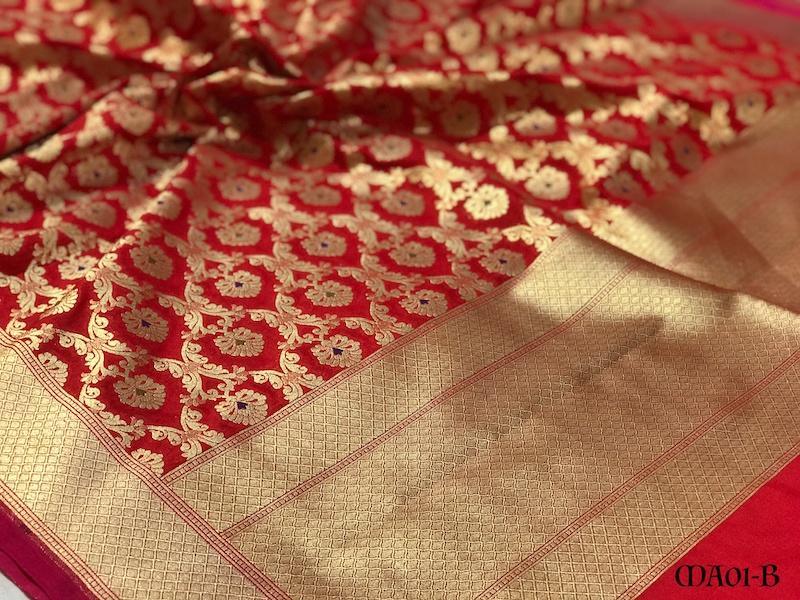 Banarasi Silk Handloom Dupatta (MAB03) by Shades Of Benares - banarasi - banarasi saree shop