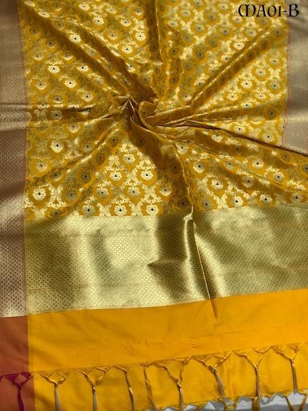 Banarasi Silk Handloom Dupatta (MAB05) by Shades Of Benares - banarasi - banarasi saree shop