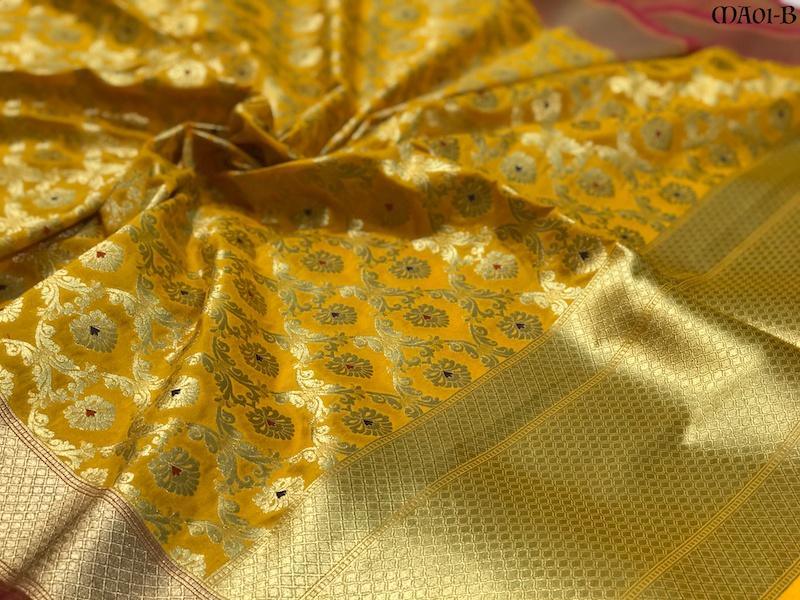Banarasi Silk Handloom Dupatta (MAB05) - Shades Of Benares