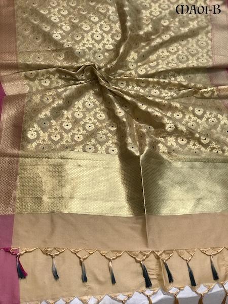 Banarasi Silk Handloom Dupatta (MAB06) - Shades Of Benares
