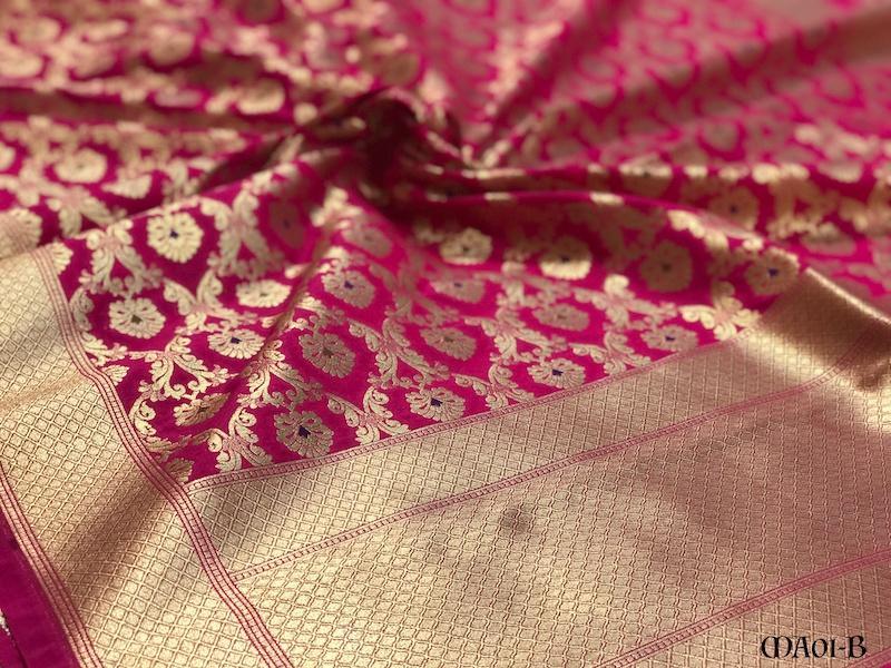 Banarasi Silk Handloom Dupatta (MAB07) - Shades Of Benares