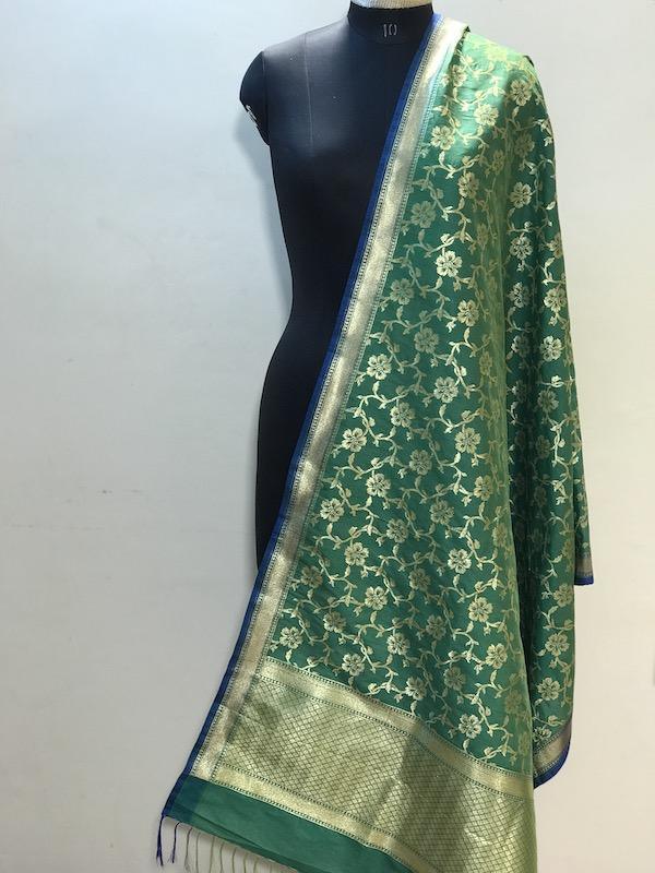 Banarasi Silk Handloom Dupattas (L01) - Shades Of Benares