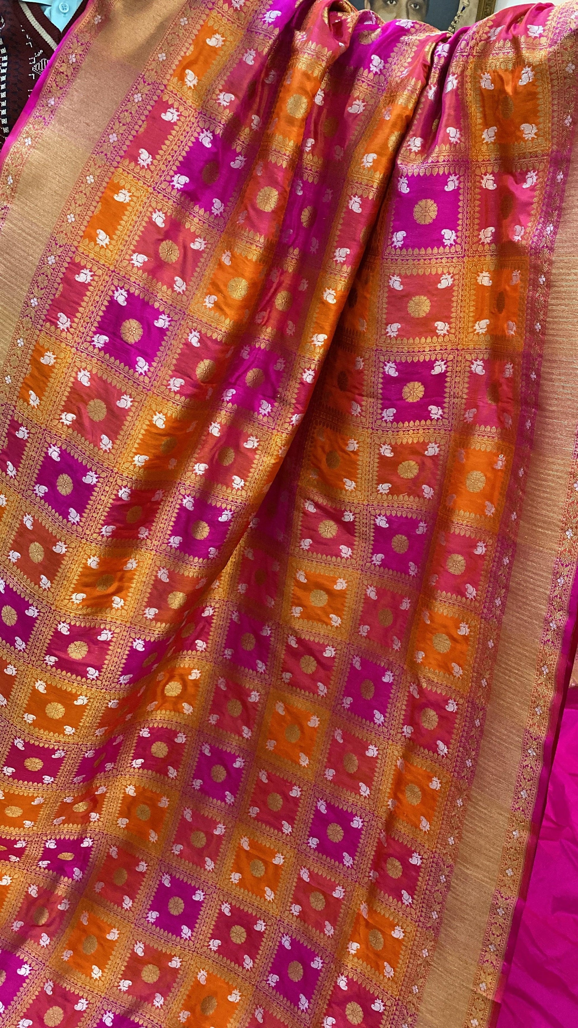 Bright Rangkaat Pure Banarasi Katan Silk Handloom Saree by Shades Of Benares - banarasi - banarasi saree shop