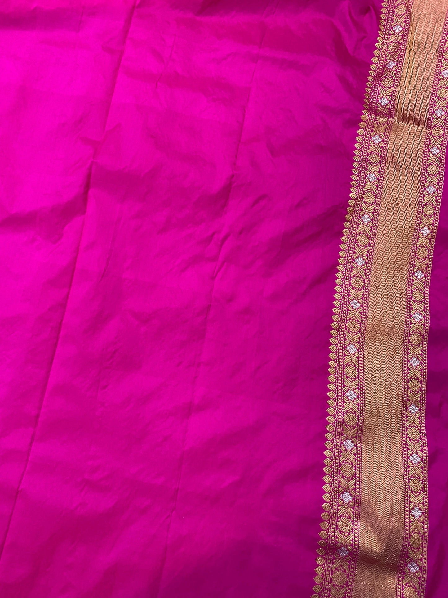 Bright Rangkaat Pure Banarasi Katan Silk Handloom Saree by Shades Of Benares - banarasi - banarasi saree shop