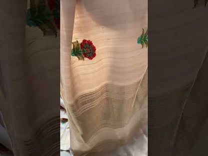 Pure Banarasi Tussar Silk Handloom Khaddi SareeMSK01AC