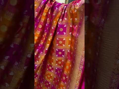 Bright Rangkaat Pure Banarasi Katan Silk Handloom Saree